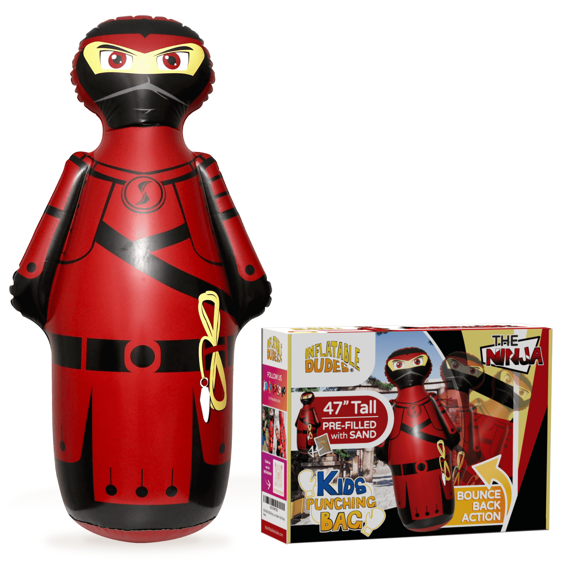 Inflatable Dudes) Black and Blue Ninja 47 inches - Kids