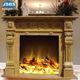 thumbnail image 2 of Chimenea tallada en piedra blanca natural Sincero Hogar, 2 of 6