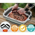 thumbnail image 4 of MAYALEAD BBQ Prep Tub with 2 Pcs Meat Shredder Claws, Collapsible Cutting Board, Cutting Board with Locking Lids, Drip Easy BBQ Prep Tub with lid-XL Size (Black), 4 of 5