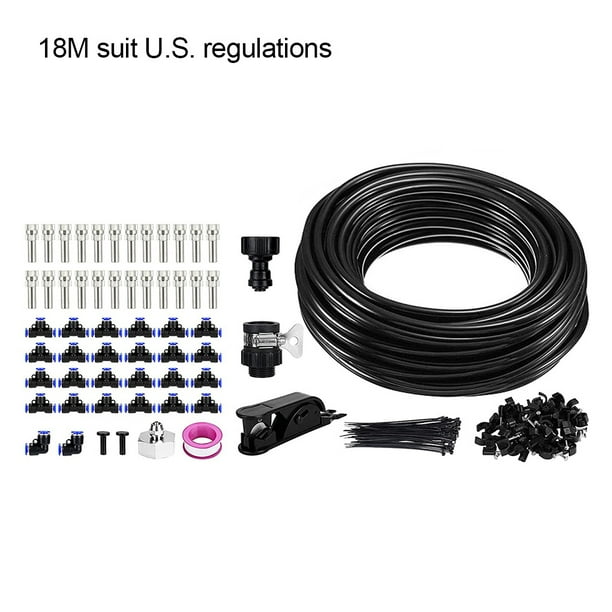 Elenxs Fan Misting Kit Outdoor DIY Misting System Watersaving Cooling