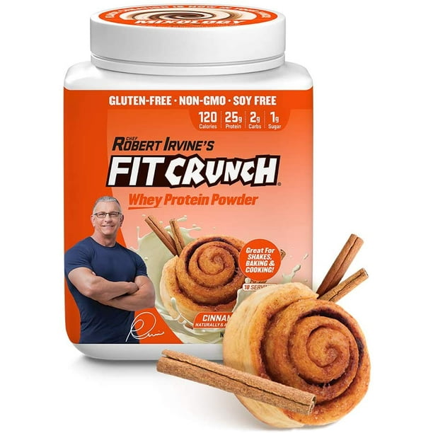 Fit Crunch Protein Powder, Cinnamon Twist, 25g Protein, 18 Servings