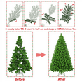 thumbnail image 4 of Yaheetech 7.5FT Pre-lit Flocked Artificial Christmas Tree with Foldable Stand,Pure Green, 4 of 9