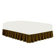 The Great American Store Premium 1800 Series Brushed Microfiber Easy Fit Gathered Style Ruffled Bed Skirt - 14 Inch Drop Length (Queen Size, Solid Taupe/Sand) - Covers Bed Legs & Frame