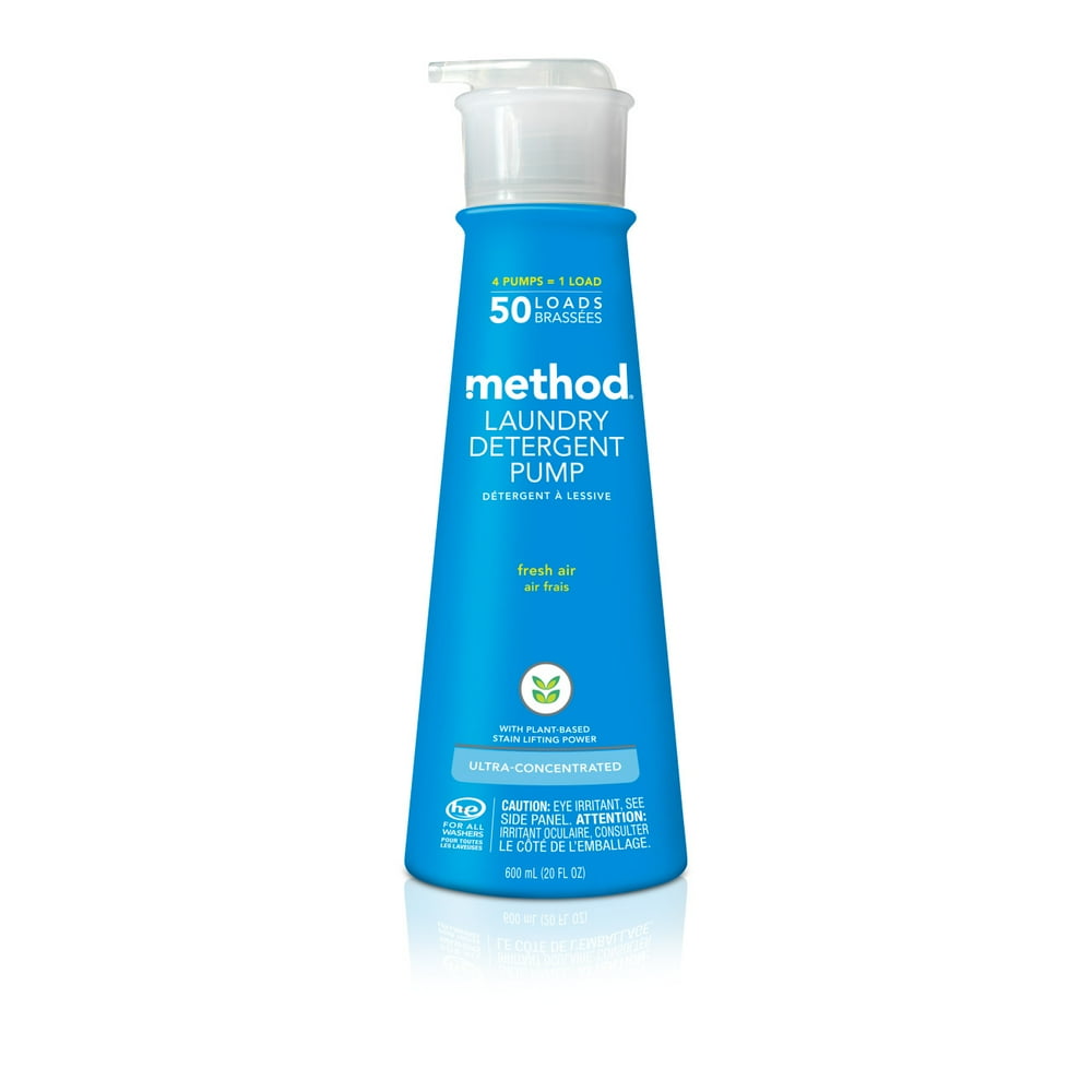 Method Laundry Detergent Pump, Fresh Air, 20 Ounces, 50 Loads Walmart