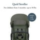 thumbnail image 2 of Inglesina Quid Stroller - Crocodile Green - Ultra Compact Lightweight Travel Stroller, Babies and Toddlers, Airplane Overhead Foldable, Reclining Seat Collapsible Canopy, 3 Months - 50 lbs, BPA Free, 2 of 5