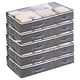 thumbnail image 2 of Paquete de 3 bolsas de almacenamiento debajo de la cama, 75 l, plegables, para ropa, gran capacidad, con ventana transparente, asas reforzadas, organizador con cremallera, sin W, 2 of 5