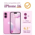 thumbnail image 2 of Funda de teléfono GVIEWIN para iPhone 16 6.1 con protector de pantalla floral, 2 of 9