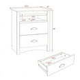 thumbnail image 4 of Prepac's Fremont 2 Drawer Nightstand: Elegant Bedroom Furniture, Bedside Table with Open Shelf, 23.25"W x 16"D x 28"H, Drifted Gray - DDC-2428, 4 of 9