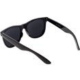 thumbnail image 4 of Classic Horn Rimmed Sunglasses Metal Rivets Wide Arms Square Lens 52mm (Black / Dark Smoke), 4 of 4