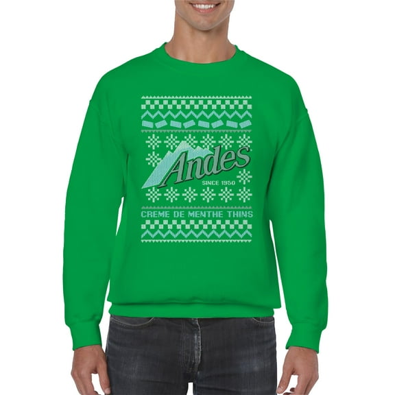 Officially Licensed Andes Mint Chocolate Ugly Sweater Design Men's Sweatshirt