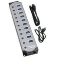 thumbnail image 2 of HUB USB 10 en 1 con Alimentación Adaptador USB de 10 Puertos Divisor USB Interfaz USB 3.0 Interruptor Individual RGB E-Marker Diseño Térmico, 2 of 8