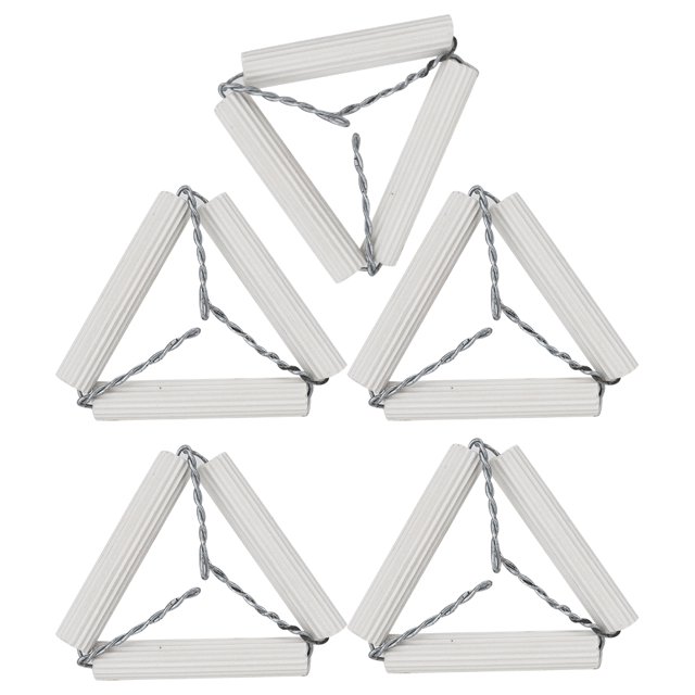 Support Triangulaire pour Crucible, 5 Pcs 65mm Argile de Laboratoire Design Surélevé