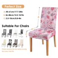 thumbnail image 5 of Set of 4 Wildflower Botanical Dining Chair Covers Romantic Nature Print Washable Polyester Stretch Slipcovers Removable Protector for Artistic Home Decor, 5 of 6