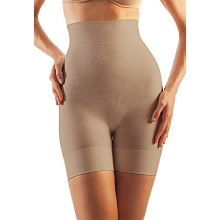 

Tummy Flatting & Butt enhancing High Waist Compression Mini Shorts. Microfiber Shape Wear. For Slimmer Look & After Cosmetic Surgery. Post-Op Garments. Fine Italian Made Quality & Style.(Large Nude)