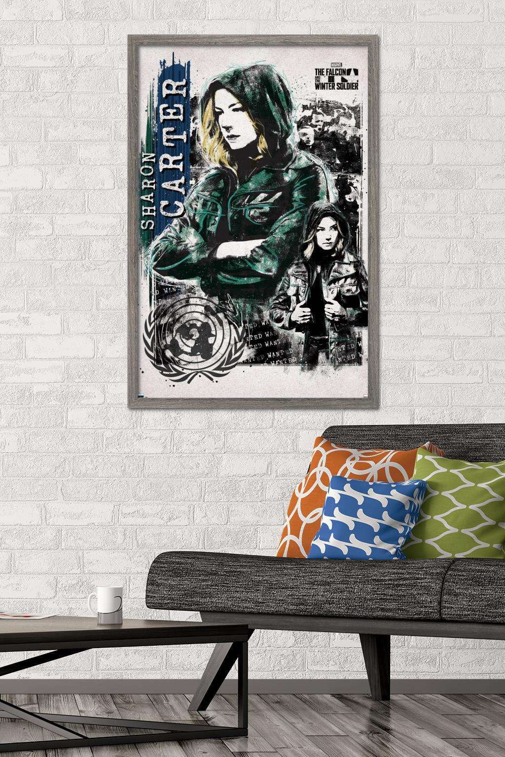 Marvel Comics Falcon and Winter Soldier - Sharon Carter Wall Poster, 22.375" x 34", Framed