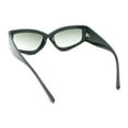 thumbnail image 4 of Womens Thick Temple Retro Cat Eye Plastic Diva Fashion Sunglasses Dark Green - Green, 4 of 4