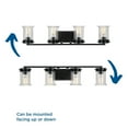 thumbnail image 6 of Progress Lighting Winslett 4-Light Bath Light, Matte Black, Seeded Glass, 6 of 7