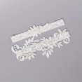 thumbnail image 2 of 2PCS Western Wedding Bride Garter Lace Flower Bride's Foot Decor Floral Ornaments (White), 2 of 4