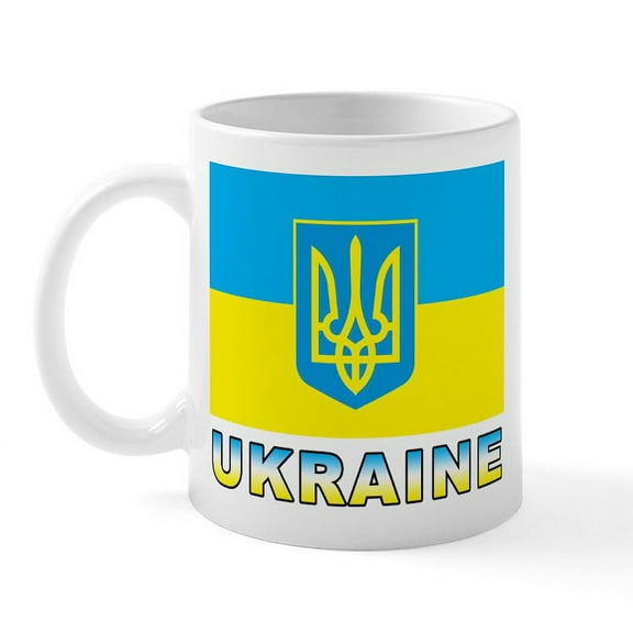 CafePress - Ukraine Flag Mug - 11 oz Ceramic Mug - Novelty Coffee Tea Cup