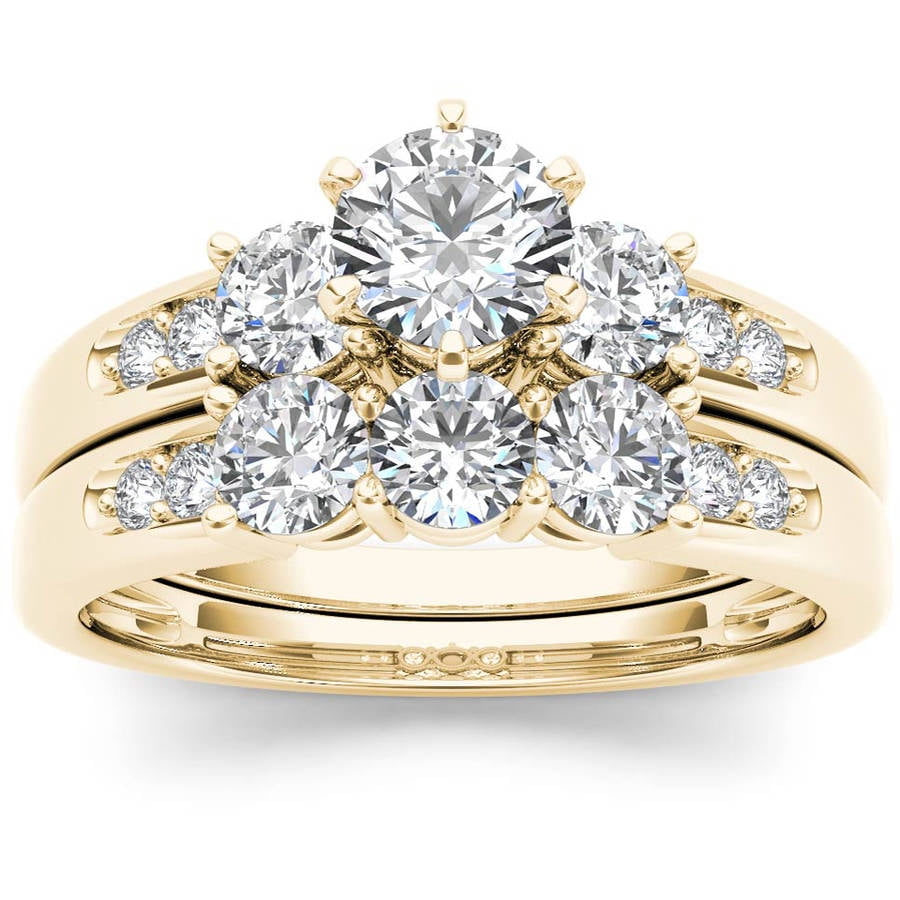 Imperial Diamond 13/8 Carat T.W. Diamond ThreeStone 14kt Yellow