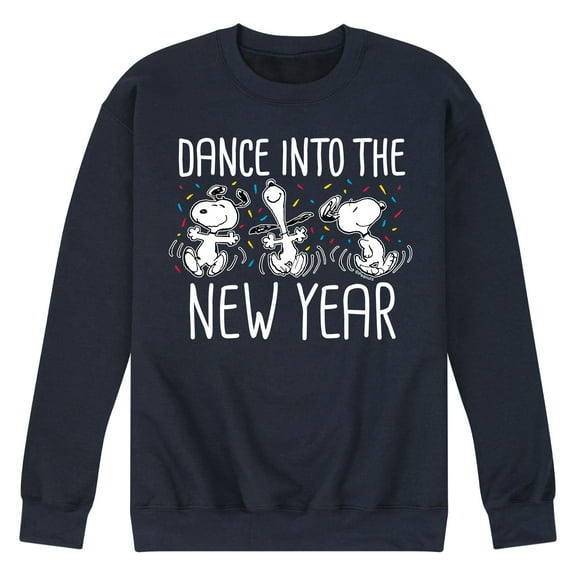 Peanuts - Dance Into The New Year - Men's Crew Neck Fleece Pullover