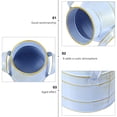 thumbnail image 2 of Shisuyan 1Pcs Rustic Blue Iron Double Eared Bucket Flower Vase for Home Decor, 2 of 8