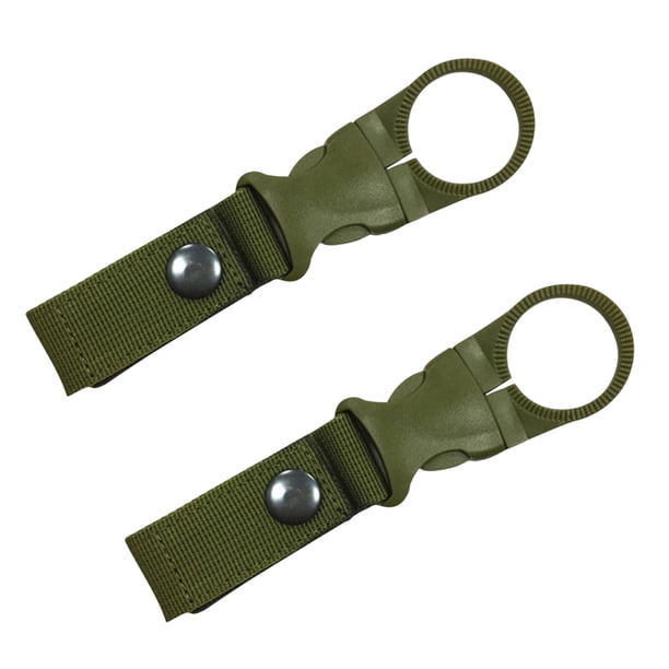 2PC Botella de agua al aire libre Botella de agua portátil Soporte de anillo Hebilla Portabotellas Gancho Clip de botella para mochila Cinturón Cinturón Acampar al aire libre Senderismo Montañismo Wmkox8yii jkg4598