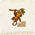 thumbnail image 4 of Inktastic Cute Monkey Just Hangin' Around Illustration Girls Toddler Dress, 4 of 5