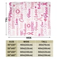 thumbnail image 3 of Kll Fleece Blanket Plush Throw Blanket Breast Cancer Pink Ribbons Awareness,Soft Fuzzy Cozy Flannel Blanket For Couch Sofa Bed.(80"X60"), 3 of 9
