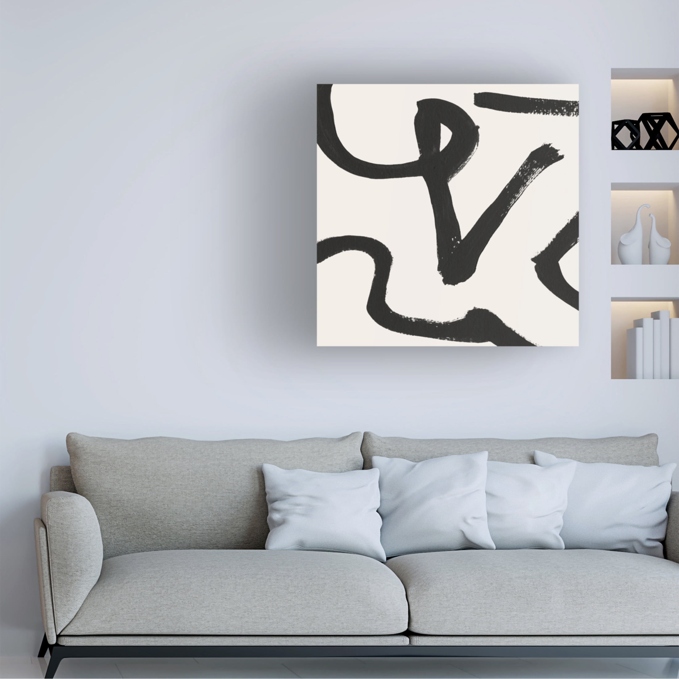 Trademark Fine Art Dan Hobday Curvy Lines Canvas Wall Art
