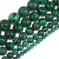 thumbnail image 3 of Cuentas de malaquita verde de 10 mm Cuentas sueltas de piedra Cuentas redondas de piedras preciosas, 3 of 4
