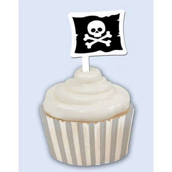 Pirate Party Cupcake Wrappers and Picks Set (12 ct)
