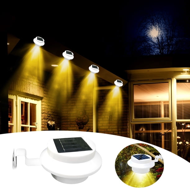 RKSTN Solar Light Fence Solar Lamp, Wall Landscaping Lighting, Wireless Solar Garden Stake Lights For Fence, Yard, Gardens, Decor