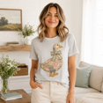 thumbnail image 3 of Patchwork Goose Graphic T-Shirt, Floral Cottagecore Unisex Tee, 3 of 9
