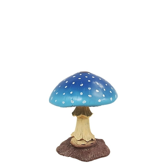 Small Blue Mushroom Over Sized Statue