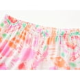 thumbnail image 5 of Big Girls Tie Dye Red & Orange Swirl Pajamas Soft Fall / Winter Outfit Jammies Kid Size 10, 5 of 7