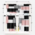 thumbnail image 5 of Orange Kitchen Curtains Black Grey Window Curtains Valance and Tier Set of 3, White Modern Rod Pocket Short Tier Curtain, Abstract Art Small Cafe Curtains for Kitchen Decor 54" x 24", 5 of 6