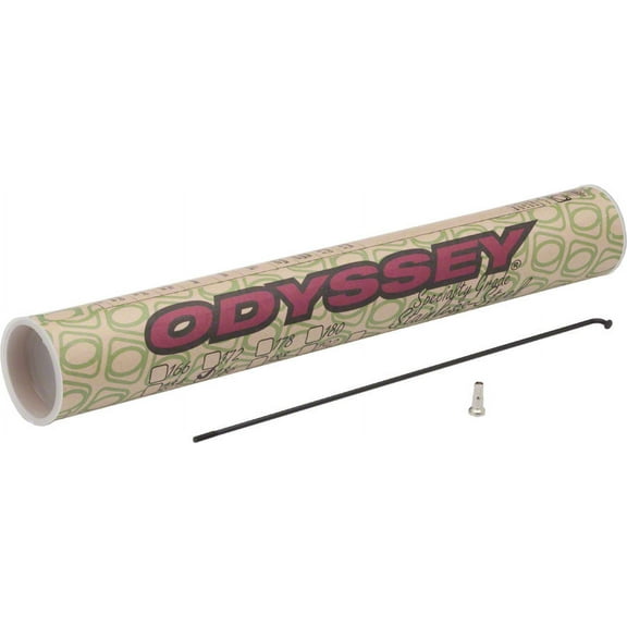Odyssey HGS Spokes - Stainless, Straight 14g, 186mm, Black, Box of 40, Includes Nipples