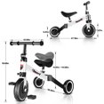 thumbnail image 7 of Balance Bike,3 in 1 Kids Tricycle for Toddlers 1-4 Year Olds,Kids Balance Bicycle for Boy & Girl Training, Adjustable, Removable Pedals,White, 7 of 7