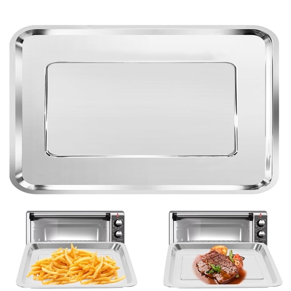GWY Convection Toaster Oven Replacement Tray, 14.6"x8.8" Food-Grade Stainless Steel, Compatible with BLACK DECKER 8-Slice Oven