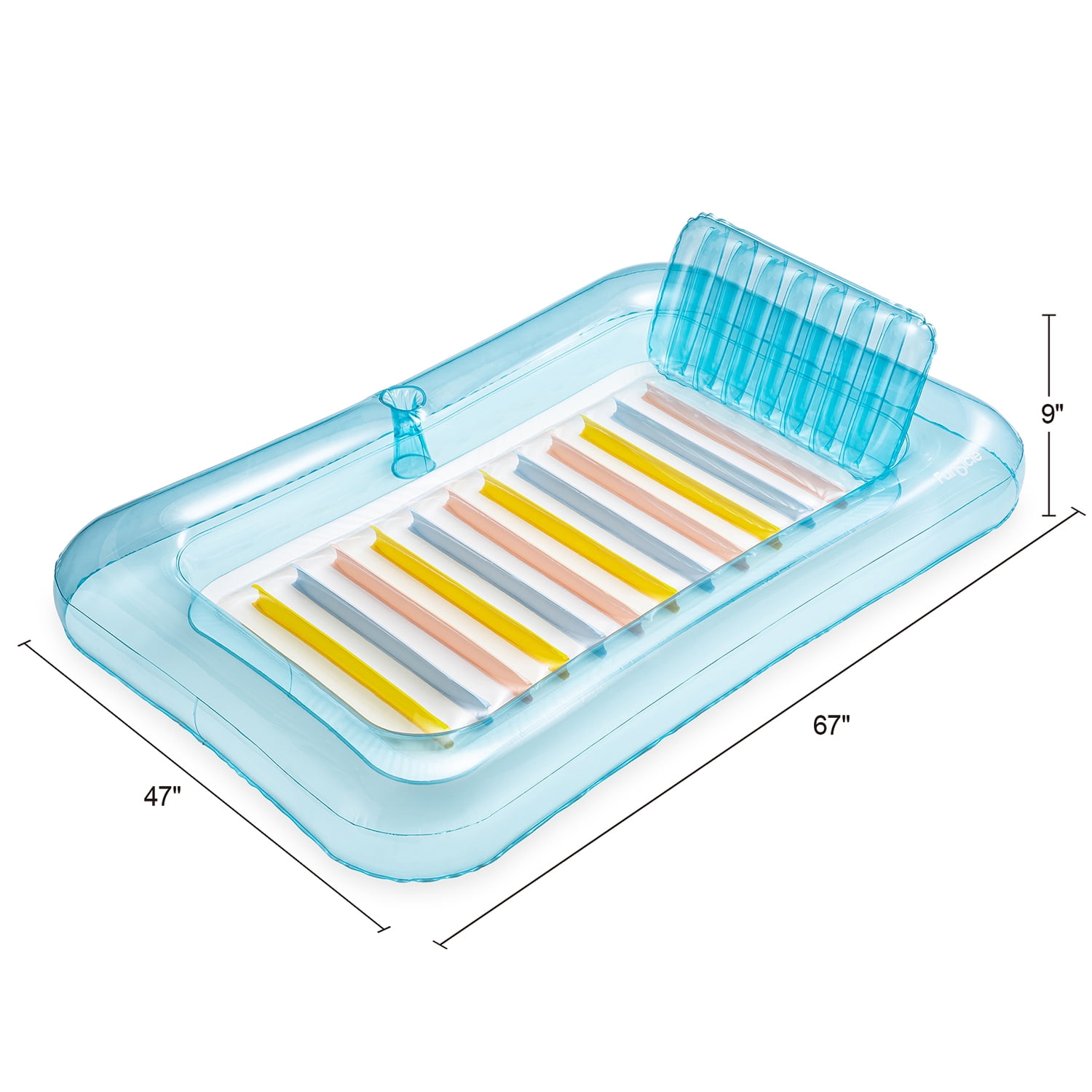 Funsicle Sunbeam Tanning Tub, 5.5ft Inflatable Lounge & Float, Age 14 and up