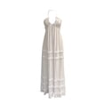 thumbnail image 2 of Arvbitana Women's Halter Long Dress Sleeveless Deep V-neck Drawstring Flowy Maxi Dress Low Cut Backless Tie-up Ruffles Beach Dress for Party Vacation, 2 of 6