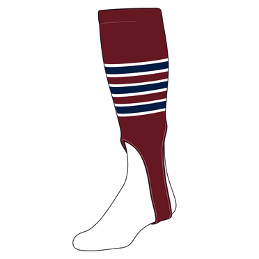 TCK Baseball Stirrups Medium (200D, 7in) Cardinal, White, Navy
