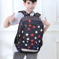 thumbnail image 6 of FORMRS School Backpack 17" Student Travel Bag with Laptop Compartment, Red Starry Pattern, 6 of 7