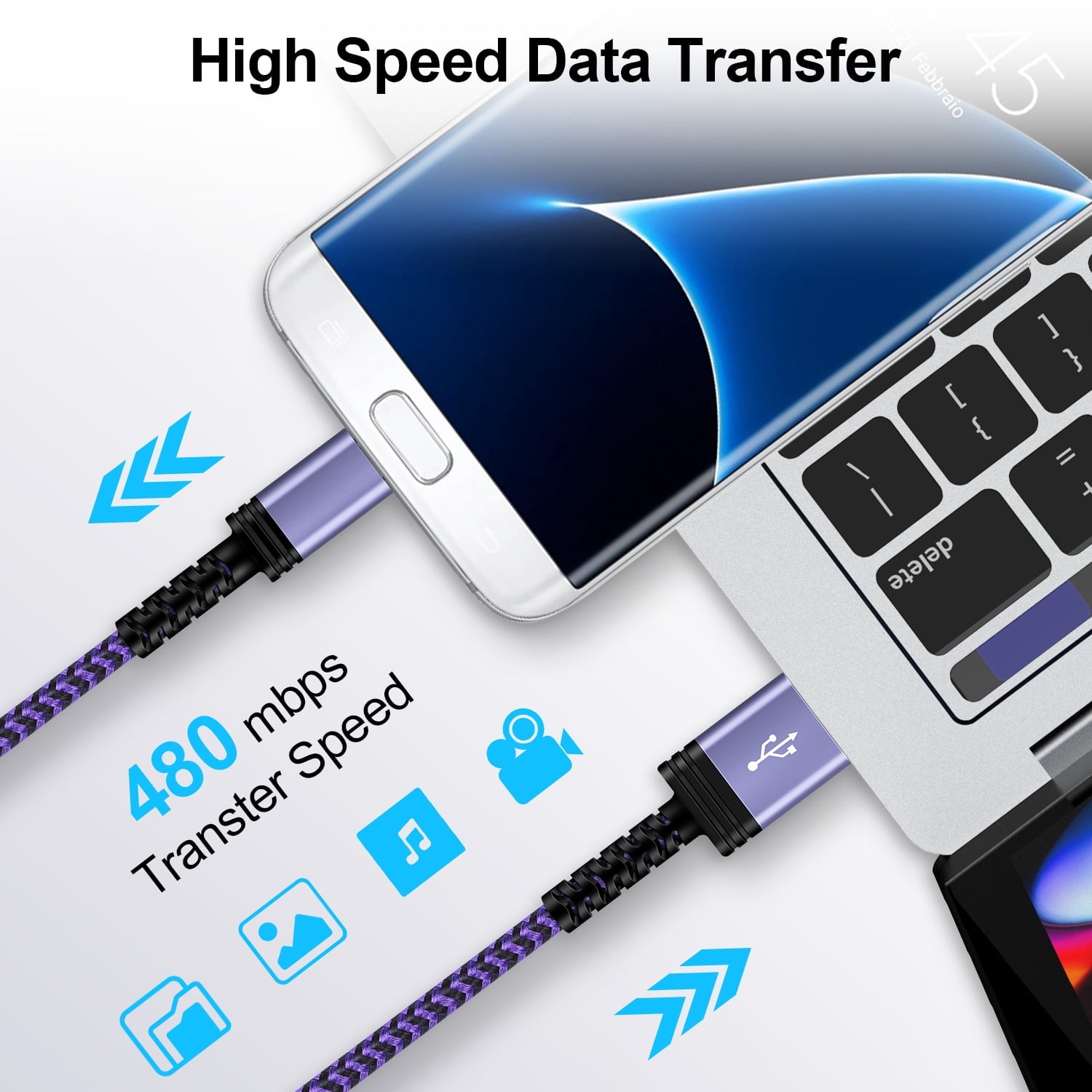 Type C Charger Fast Charging Cable 10ft 10 feet,3PACK HopePow Usb A to Usb C Cable 10ft Charging Cable Android Charger High Speed Phone Charger Cord Type C Fast Charging,Multicolor