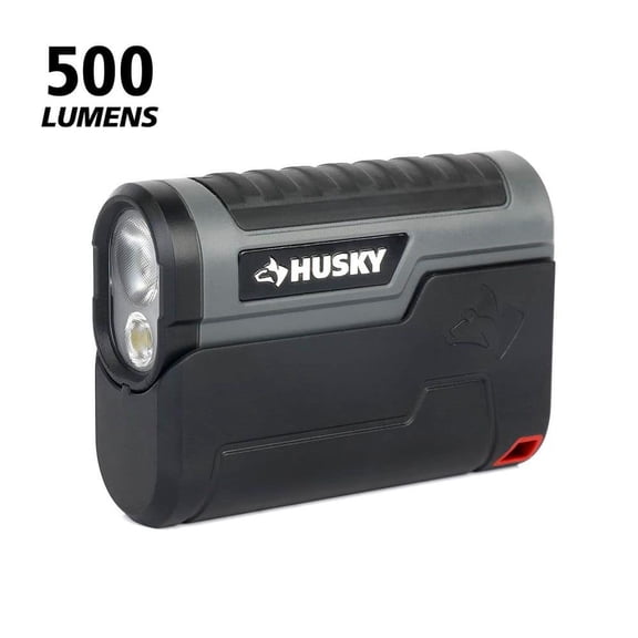 500-Lumen Compact Rechargeable Flashlight with Holster Base