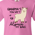 thumbnail image 4 of Inktastic Grandma's You Say Alpaca My Bags Youth T-Shirt, 4 of 5