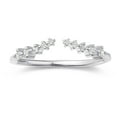 thumbnail image 2 of 925 Sterling Silver Open Wedding Ring 14K White Gold Moissanite Rings for Women, 2 of 5