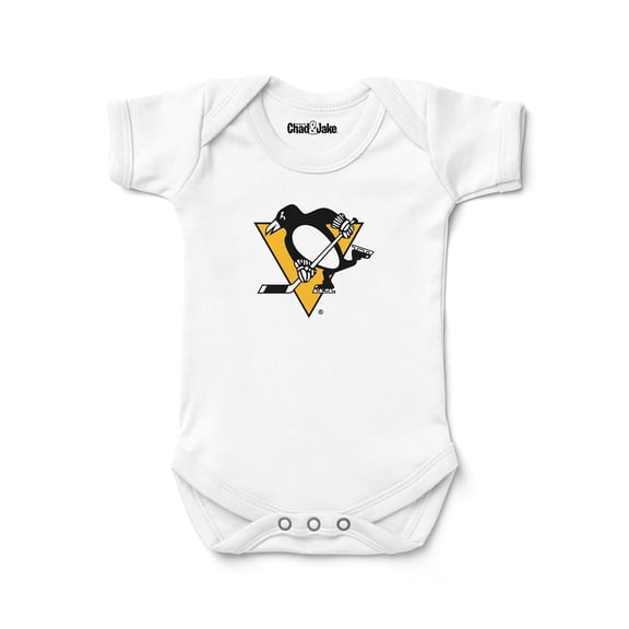 Newborn & Infant Chad & Jake White Pittsburgh Penguins Logo Bodysuit