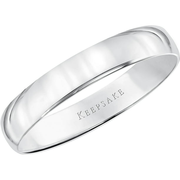 Keepsake Keepsake 10kt White Gold Wedding Band, 4mm